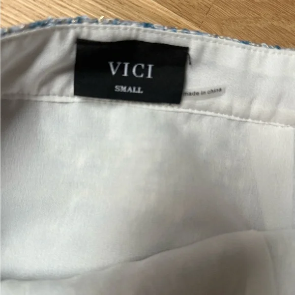 Rinah Tweed Button Down Mini Skirt Small - Picture 6 of 6